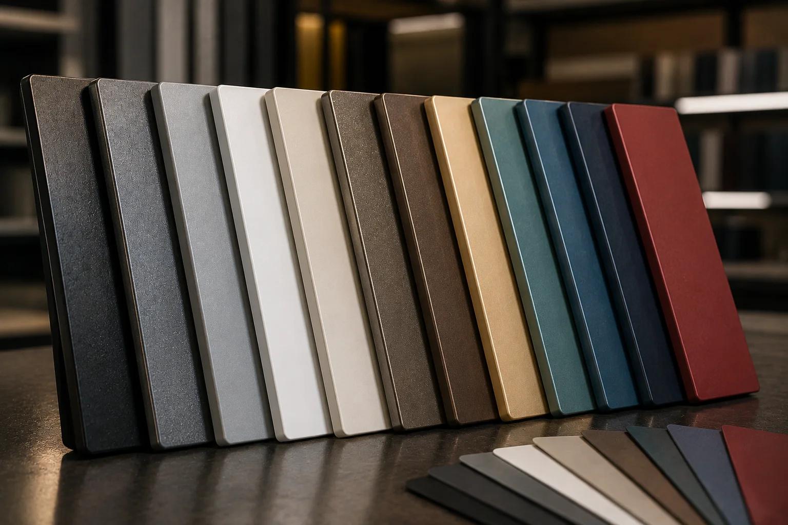 Color and finishes selection options