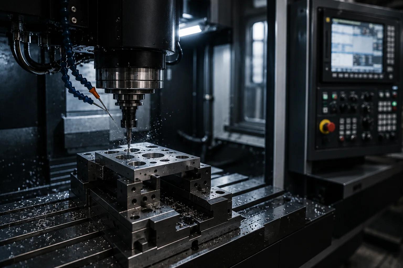 Hydraulic CNC machinery detail